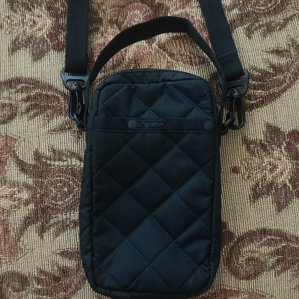 Lesportsac Black Quilted Mini Crossbody Bag - Picture 2 of 5